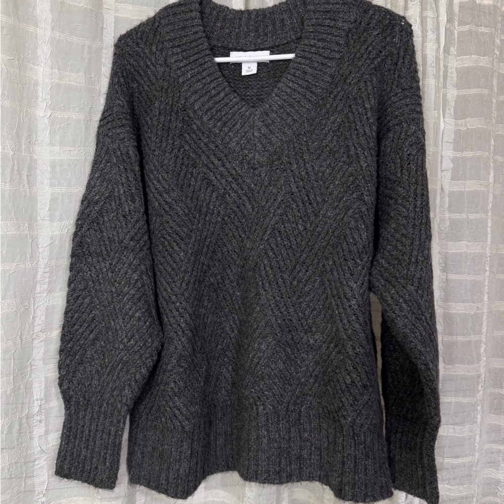 Liz Claiborne Knit Charcoal Sweater